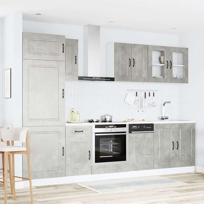 Set Mobili da Cucina 8 pz Kalmar Grigio Cemento in Truciolato - homemem39