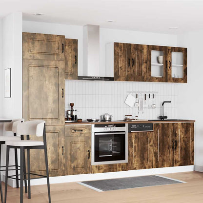 Set Mobili da Cucina 8 pz Kalmar Rovere Fumo Legno Multistrato - homemem39