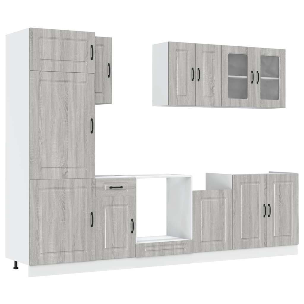 Set Mobili da Cucina 8 pz Kalmar Grigio Sonoma in Truciolato | homemem39