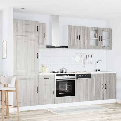 Set Mobili da Cucina 8 pz Kalmar Grigio Sonoma in Truciolato - homemem39