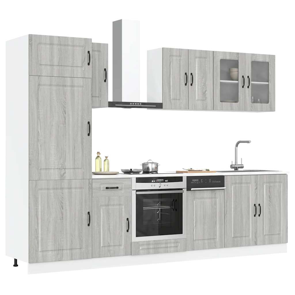 Set Mobili da Cucina 8 pz Kalmar Grigio Sonoma in Truciolato | homemem39