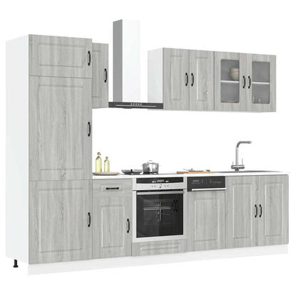Set Mobili da Cucina 8 pz Kalmar Grigio Sonoma in Truciolato | homemem39