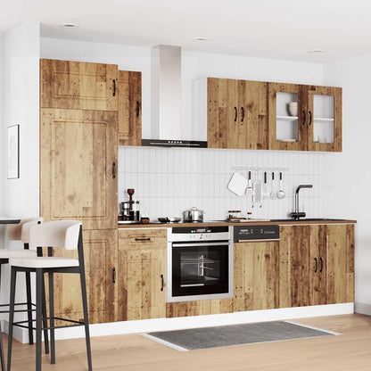 Set Mobili da Cucina 8 pz Kalmar Legno Vecchio in Truciolato
