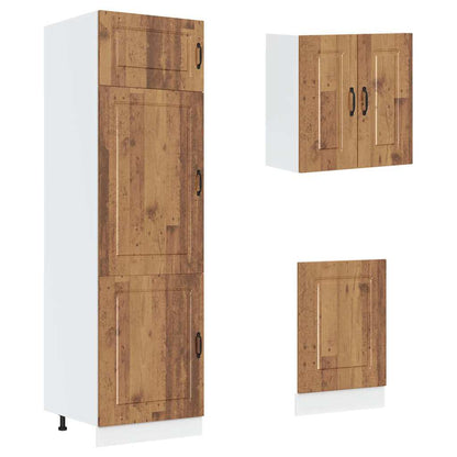 Set Mobili da Cucina 8 pz Kalmar Legno Vecchio in Truciolato - homemem39