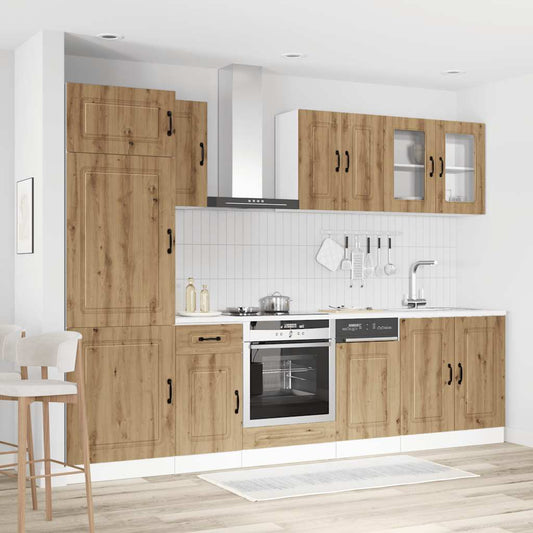 Set Mobili da Cucina 8 pz Kalmar Rovere Artigianale Truciolato