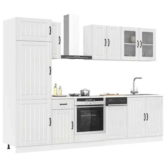 Set Mobili da Cucina 8 pz Lucca Bianchi Lucido in Truciolato | homemem39