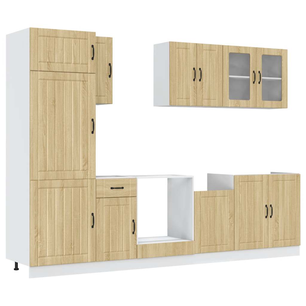Set Mobili da Cucina 8 pz Lucca Rovere Sonoma in Truciolato | homemem39