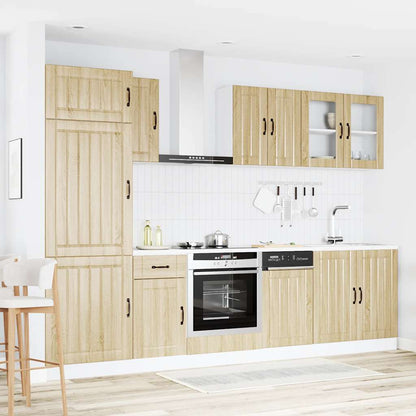 Set Mobili da Cucina 8 pz Kalmar Rovere Sonoma in Truciolato - homemem39
