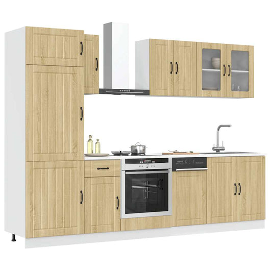 Set Mobili da Cucina 8 pz Kalmar Rovere Sonoma in Truciolato - homemem39