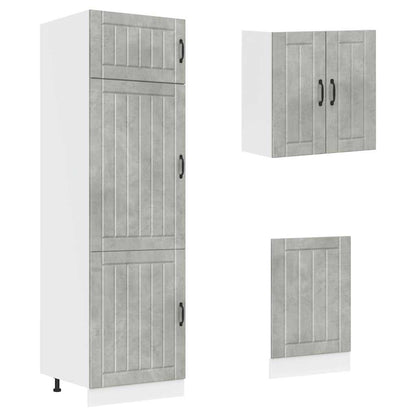 Set Mobili da Cucina 8 pz Lucca Grigio Cemento in Truciolato | homemem39