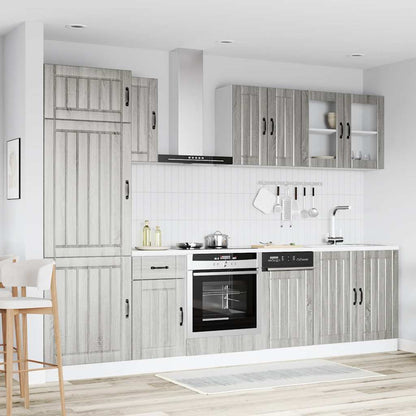 Set Mobili da Cucina 8 pz Kalmar Grigio Sonoma in Truciolato - homemem39