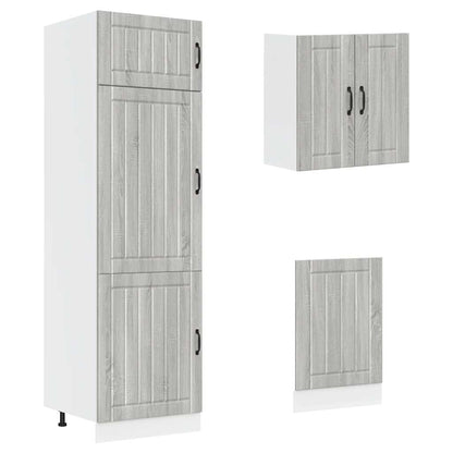 Set Mobili da Cucina 8 pz Kalmar Grigio Sonoma in Truciolato - homemem39