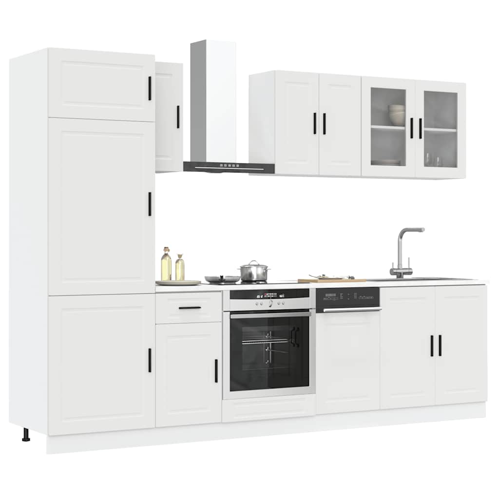 Set Mobili da Cucina 8 pz Porto Bianco Legno Multistrato | homemem39