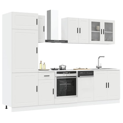 Set Mobili da Cucina 8 pz Porto Bianco Legno Multistrato | homemem39