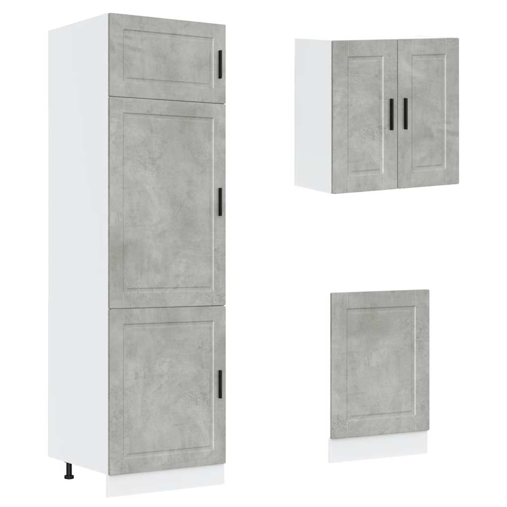 Set Mobili da Cucina 8 pz Kalmar Grigio Cemento in Truciolato - homemem39
