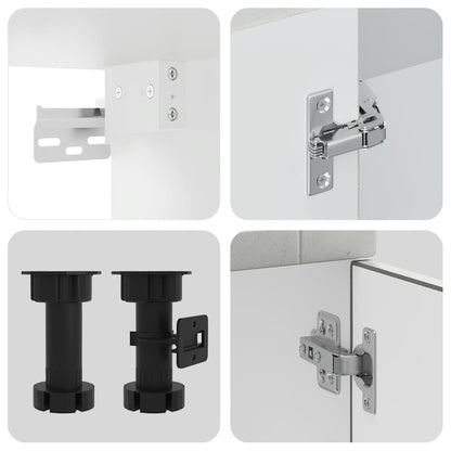Set Mobili da Cucina 8 pz Kalmar Grigio Cemento in Truciolato - homemem39
