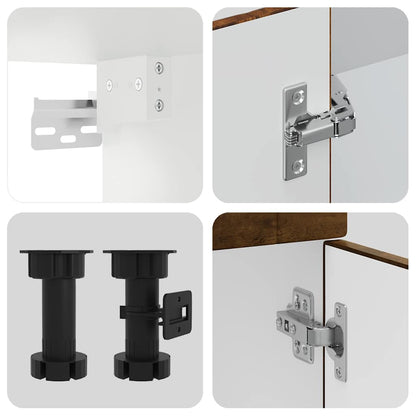 Set Mobili da Cucina 8 pz Kalmar Rovere Fumo Legno Multistrato - homemem39