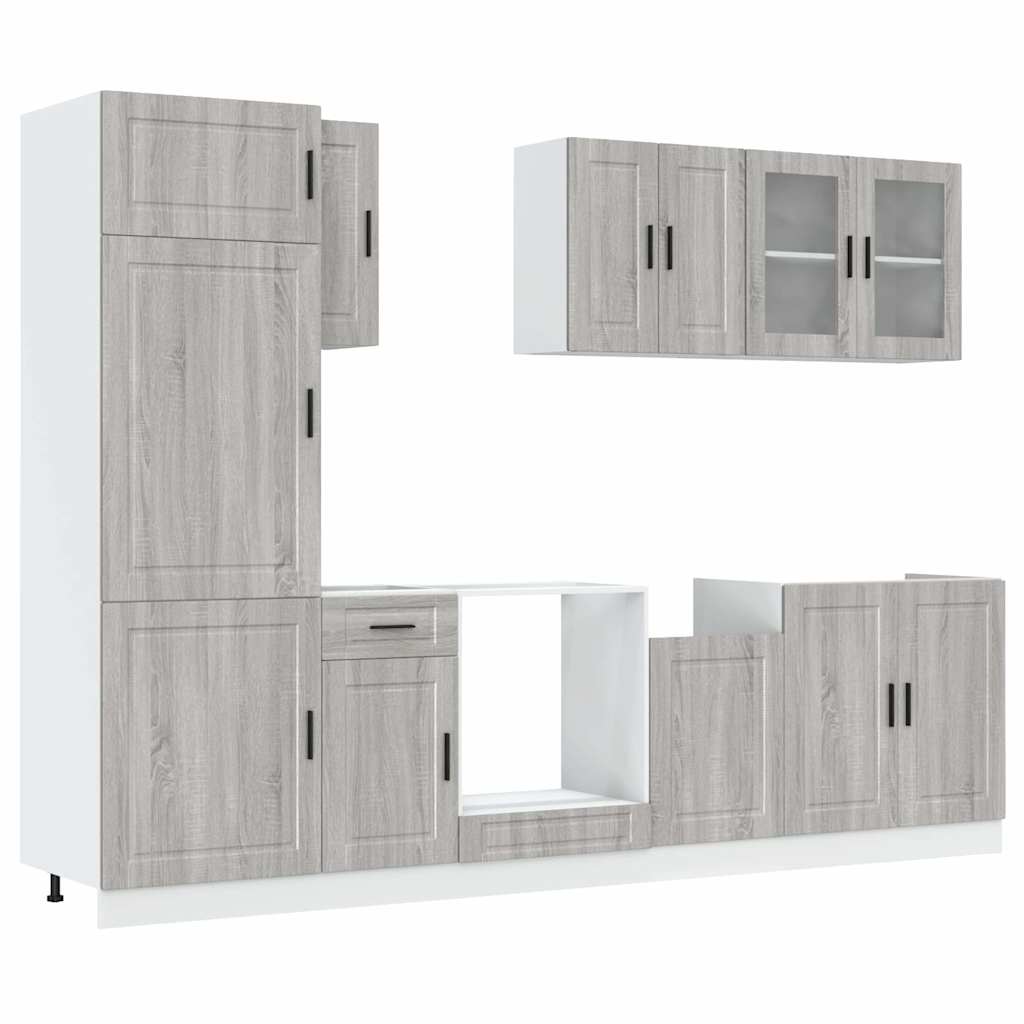 Set Mobili da Cucina 8 pz Kalmar Grigio Sonoma in Truciolato | homemem39