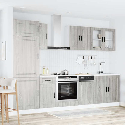 Set Mobili da Cucina 8 pz Kalmar Grigio Sonoma in Truciolato | homemem39