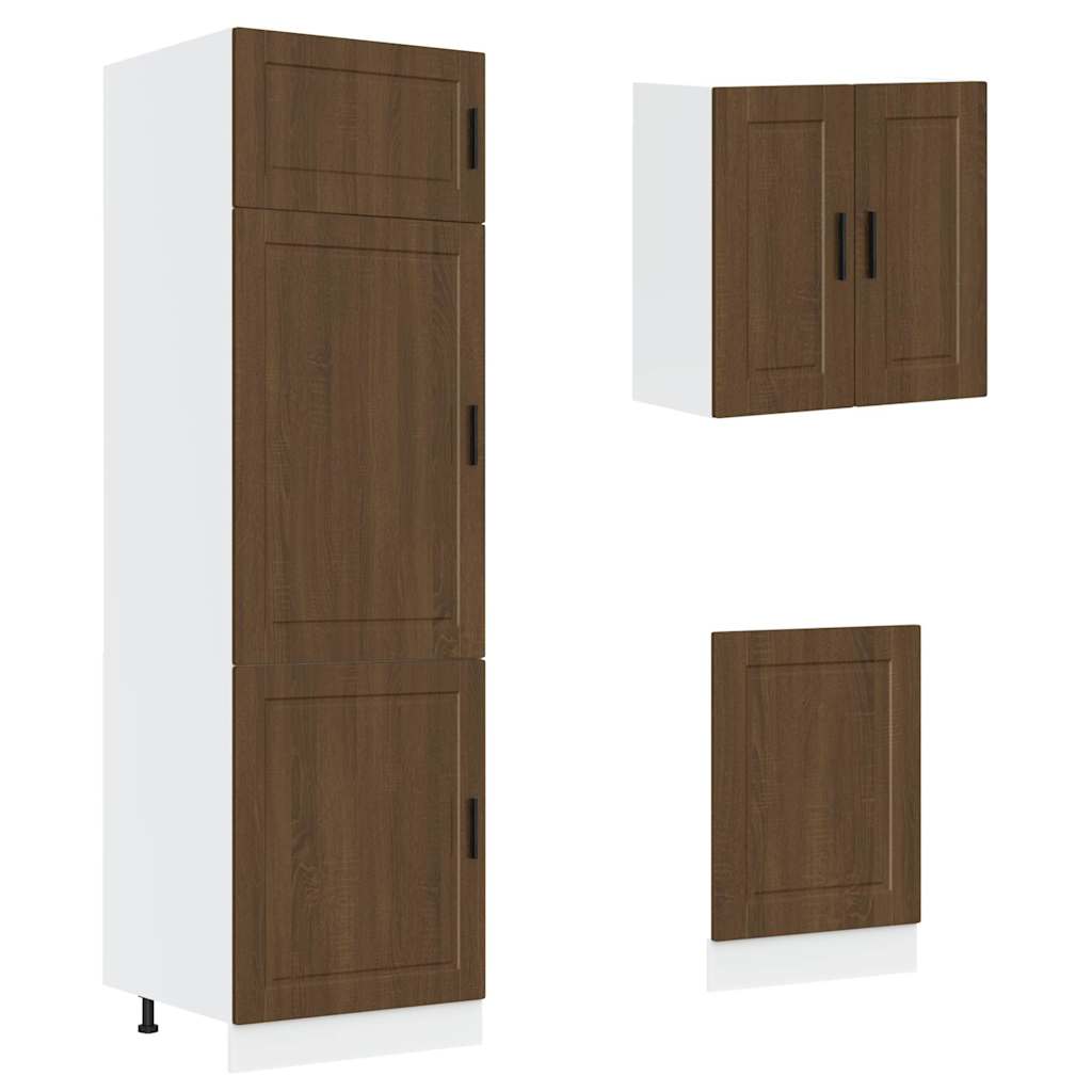 Set Mobili da Cucina 8 pz Kalmar Rovere Marrone in Truciolato | homemem39