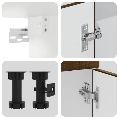 Set Mobili da Cucina 8 pz Kalmar Rovere Marrone in Truciolato | homemem39