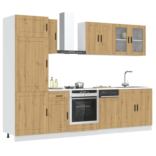Set Mobili da Cucina 8 pz Kalmar Rovere Artigianale Truciolato - homemem39