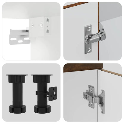 Set Mobili da Cucina 8 pz Kalmar Rovere Fumo Legno Multistrato