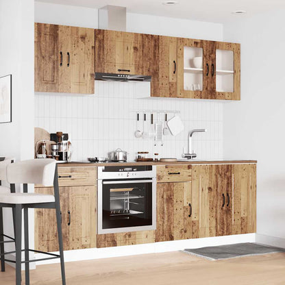Set Mobili da Cucina 8 pz Kalmar Legno Vecchio in Truciolato | homemem39