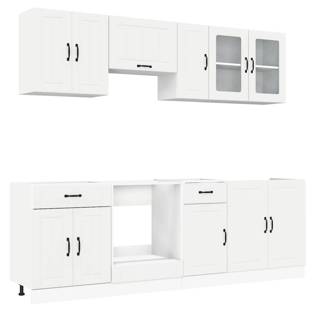 Set Mobili da Cucina 8 pz Kalmar Bianco Legno Multistrato - homemem39