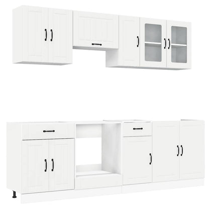 Set Mobili da Cucina 8 pz Kalmar Bianco Legno Multistrato - homemem39