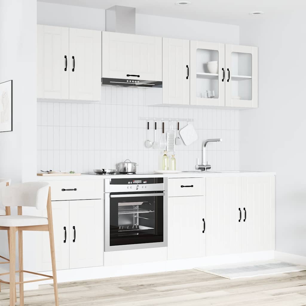 Set Mobili da Cucina 8 pz Kalmar Bianco Legno Multistrato - homemem39