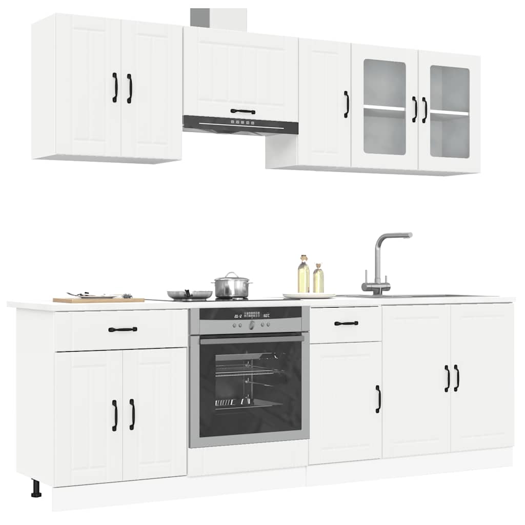Set Mobili da Cucina 8 pz Kalmar Bianco Legno Multistrato - homemem39