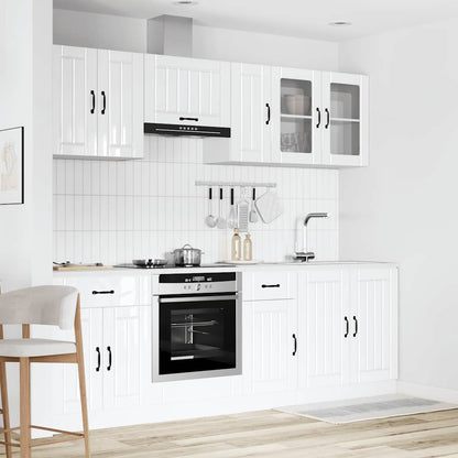 Set Mobili da Cucina 8 pz Lucca Bianchi Lucido in Truciolato - homemem39