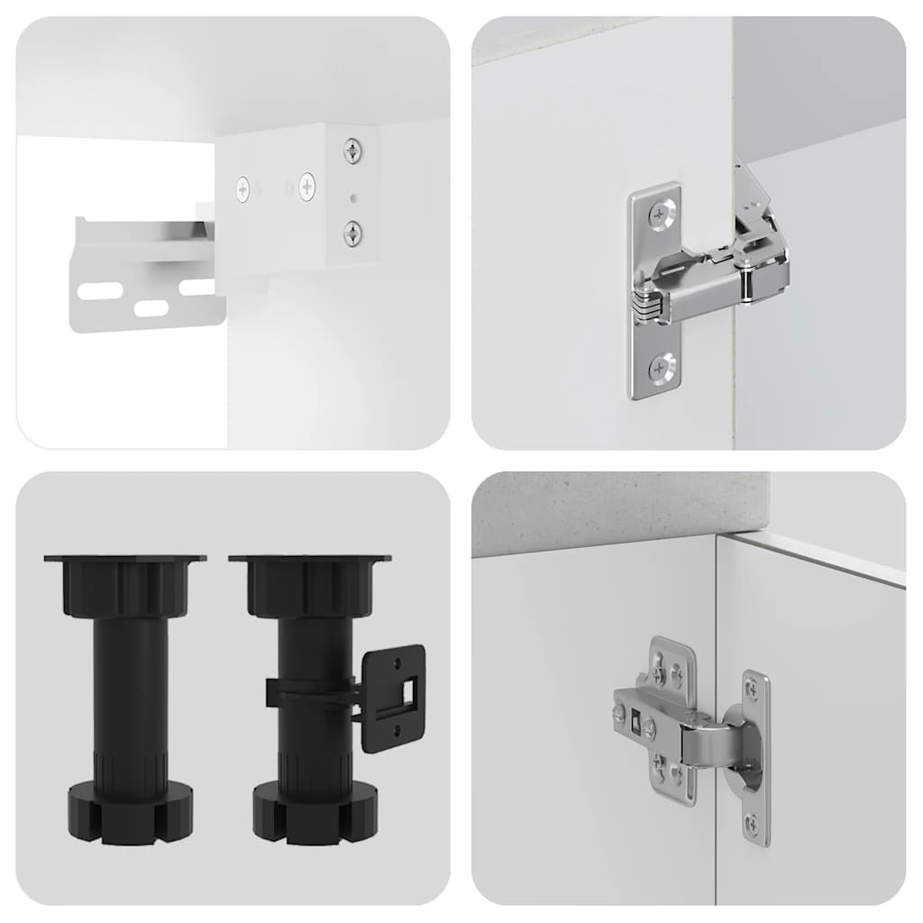 Set Mobili da Cucina 8 pz Kalmar Grigio Cemento in Truciolato - homemem39