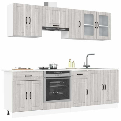 Set Mobili da Cucina 8 pz Kalmar Grigio Sonoma in Truciolato | homemem39