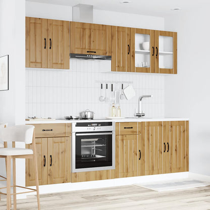 Set Mobili da Cucina 8 pz Kalmar Rovere Artigianale Truciolato - homemem39