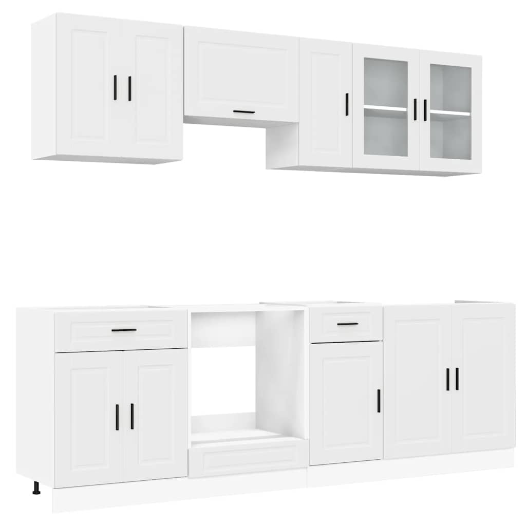 Set Mobili da Cucina 8 pz Kalmar Bianco Legno Multistrato - homemem39