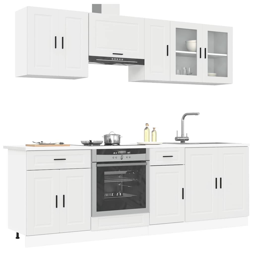 Set Mobili da Cucina 8 pz Kalmar Bianco Legno Multistrato - homemem39