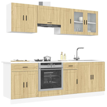 Set Mobili da Cucina 8 pz Kalmar Rovere Sonoma in Truciolato - homemem39