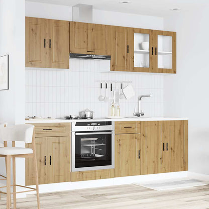 Set Mobili da Cucina 8 pz Kalmar Rovere Artigianale Truciolato - homemem39
