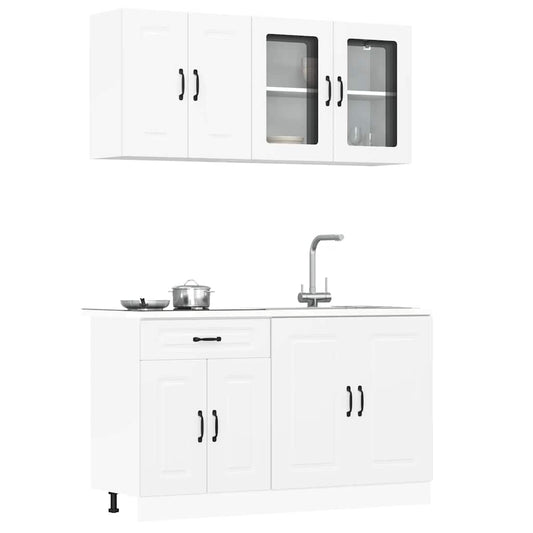Set Mobili da Cucina 4 pz Kalmar Bianchi Legno Multistrato - homemem39