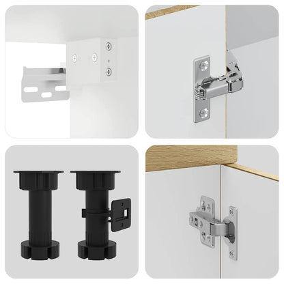 Set Mobili da Cucina 4 pz Kalmar Rovere Sonoma in Truciolato | homemem39