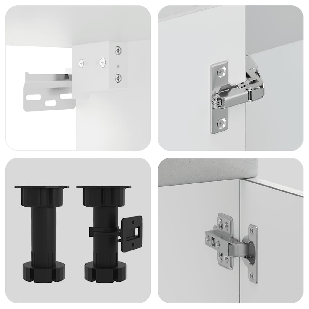 Set Mobili da Cucina 4 pz Kalmar Grigio Cemento in Truciolato | homemem39