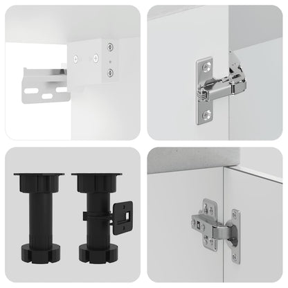 Set Mobili da Cucina 4 pz Kalmar Grigio Cemento in Truciolato - homemem39