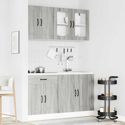 Set Mobili da Cucina 4 pz Kalmar Grigio Sonoma in Truciolato | homemem39