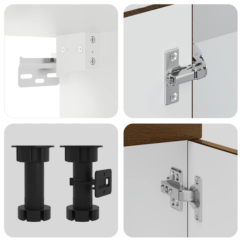 Set Mobili da Cucina 4 pz Kalmar Rovere Marrone in Truciolato - homemem39