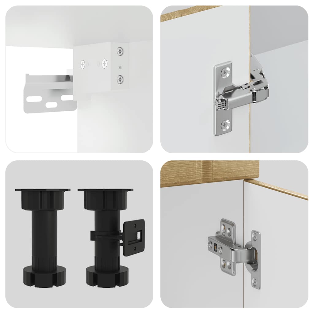 Set Mobili da Cucina 4 pz Kalmar Rovere Sonoma in Truciolato - homemem39