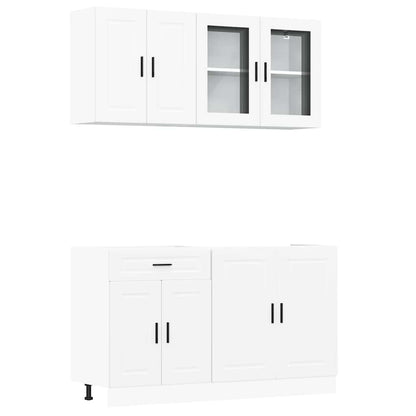 Set Mobili da Cucina 4 pz Porto Bianchi Legno Multistrato | homemem39