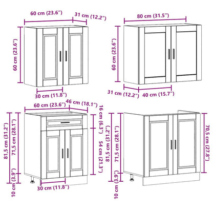 Set Mobili da Cucina 4 pz Porto Bianchi Legno Multistrato | homemem39