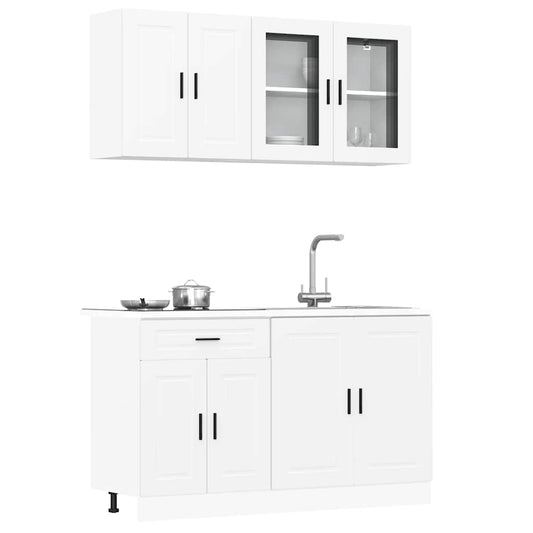 Set Mobili da Cucina 4 pz Porto Bianchi Legno Multistrato | homemem39